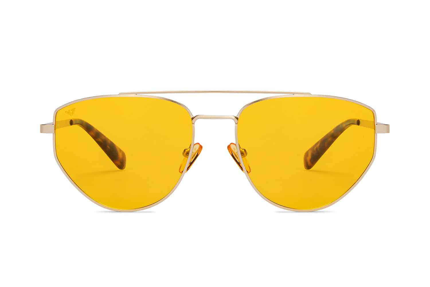 Gold Full Rim Aviator Sunglasses